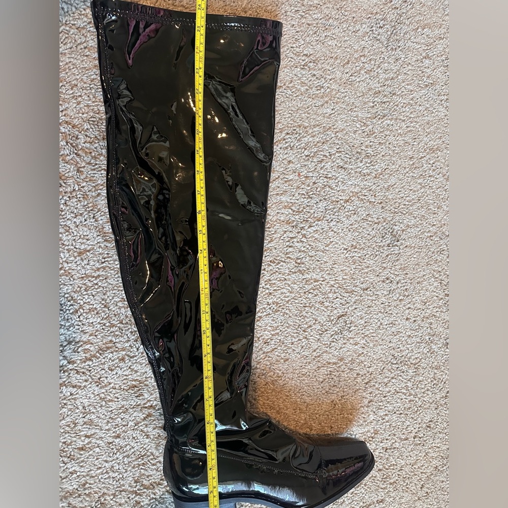 Journee Collection Patent Over the Knee Boot (Extra Wide Calf) - Picture 3 of 7